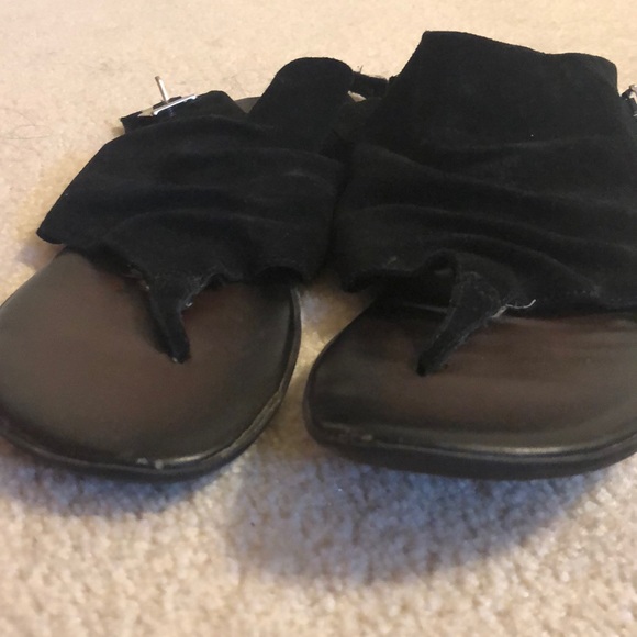 size 11  trendy black sandals - Picture 2 of 7